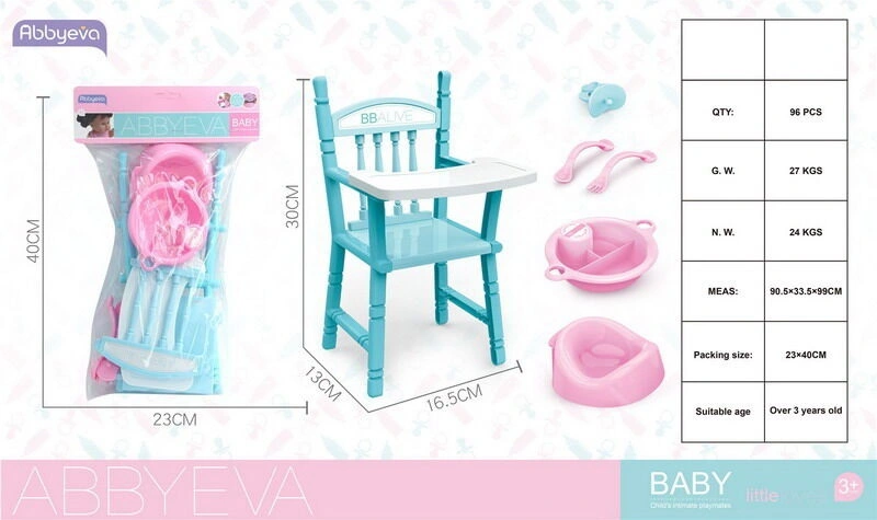 Stolička skladacia pre bábätko s doplnkami 30cm