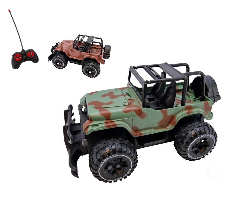 Terénne auto Jeep RC s efektmi 1:16 - zelené