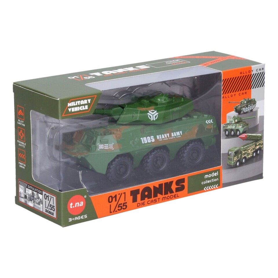 Tank kovový 16cm - kolesový podvozok
