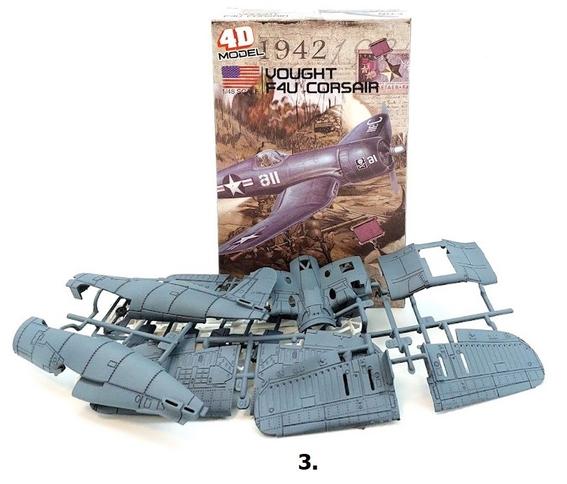 Lietadlo stavebnica 1:48 model 4D - náhodný