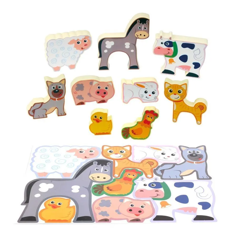 Puzzle zvieratká z farmy