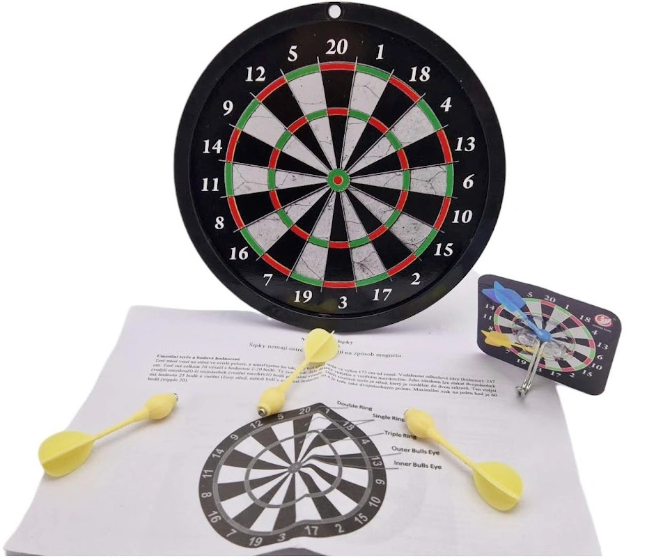 Terč magnetický 15cm obojstranný s 3 šípkami