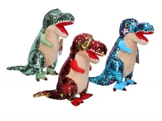 Plyšový dinosaurus 30cm - červená