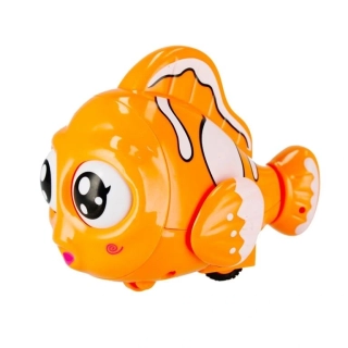 Rybička farebná na zotrvačník 8 cm - oranžová