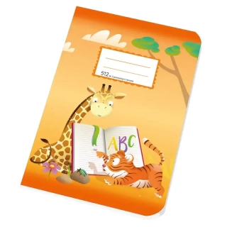 Zošit A5 512 - 2 pomocné linky   linkovaný  10 listový