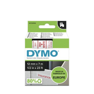 DYMO páska  D1 12mmx7m červenobiela