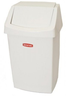 Kôš na odpad, 25 l, CURVER "Click-It", biela