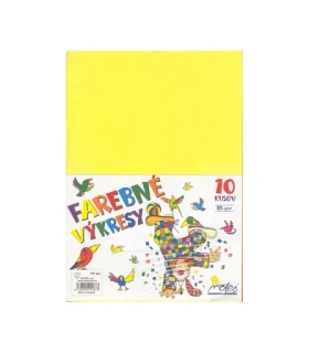 Výkresy farebné A4, 125g/10ks farebný mix