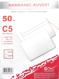 Poštové obálky C5 2B05B3/ 50ks samolep balíčkové