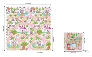 Mäkké puzzle bloky Princezná 60x60cm/4 kusy