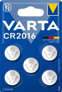 Batéria VARTA  gombiková, CR2016, 5 ks