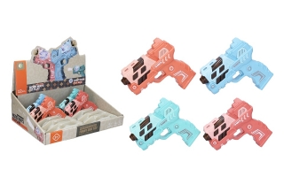 Pištoľ so svetelnými a zvukovými efektmi 12cm/4farby - zelená