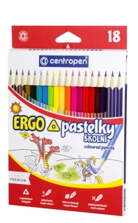 Ceruzky CENTROPEN 9521/18 trojhranné farebná súprava v kartóne