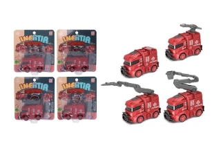 Hasičské auto na zotrvačník 8,5cm