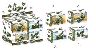 Stavebnica Alleblox Military Force 64-68ks/4druhy - náhodná