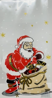 Mikulášske vrecko SANTA s batohom PP 20x37cm TU