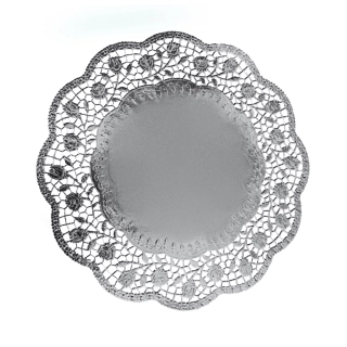 Podložka tortová kruh 36cm/4ks strieborná