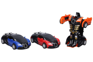 Autorobot na zotrvačník 12 cm - modrý