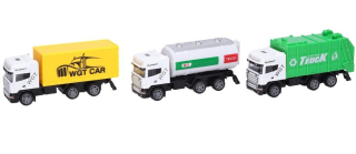 Auto kovové 11,5cm/3druhy - cisterna