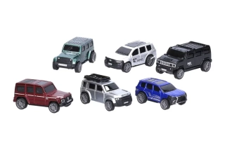 Auto terénne kovové 7,5cm - strieborné