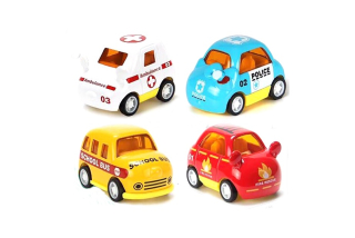 Auto kovové 6 cm  - policajné auto