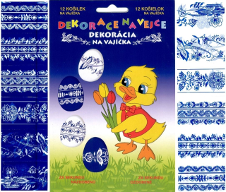Dekoračná fólia na vajíčka ľudový motív 12ks