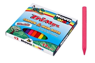 Voskovky trojhranné/12 farebné ceruzky JUMBO NOVA