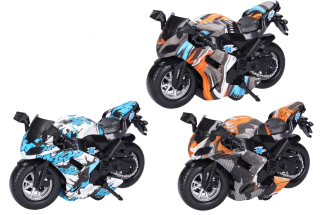 Motorka na spätné natiahnutie 16cm - sivá