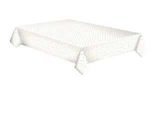 Obrus papierový 120x180cm farebné bodky