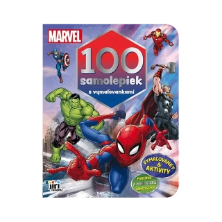 100 samolepiek s maľovankami Marvel